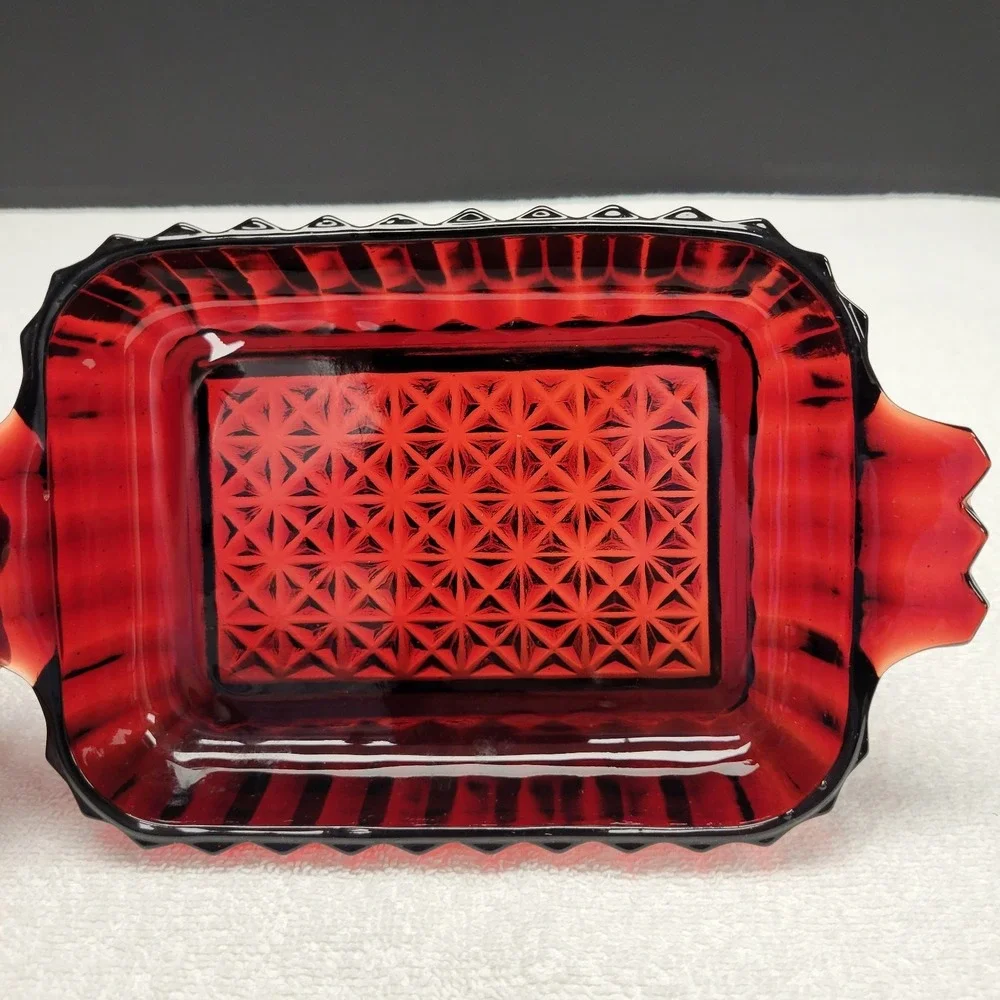 Anchor Hocking Royal Ruby Red 6X4.5 relish dish